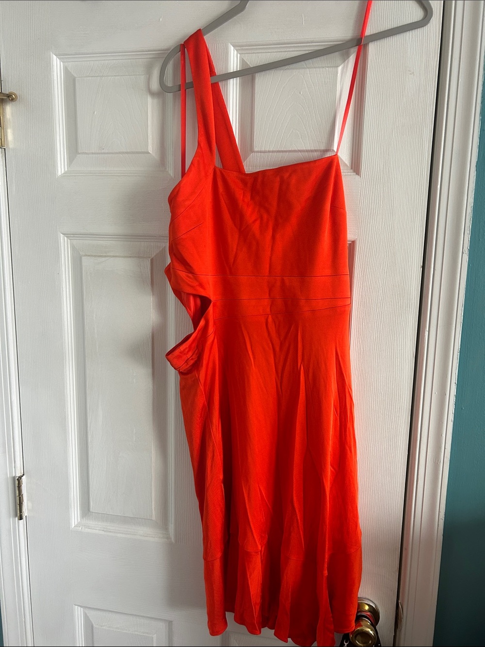 BCBG One-Shoulder Bright Red Asymmetric Dress